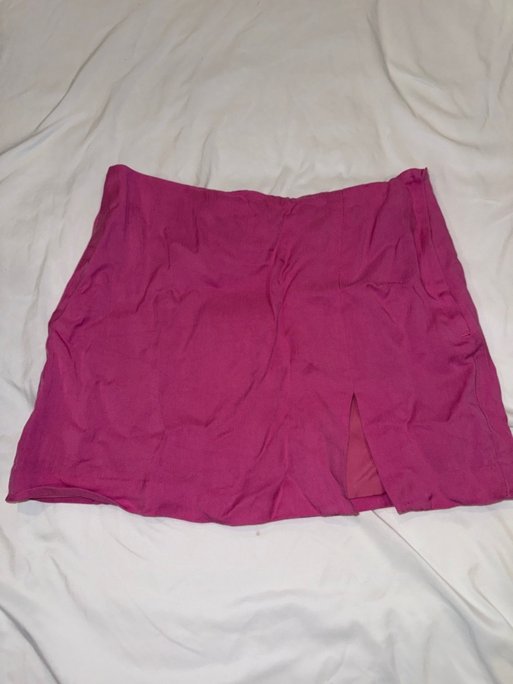H&M Bright Pink Mini Skirt with Front Slit